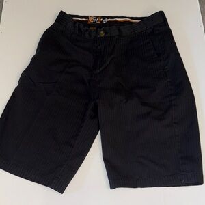 Volcom Men's Black Pinstripe Flat-Front Shorts